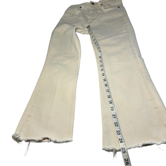 Zara Straight Cropped Raw Hem Jeans Sz 2 - Picture 11 of 12